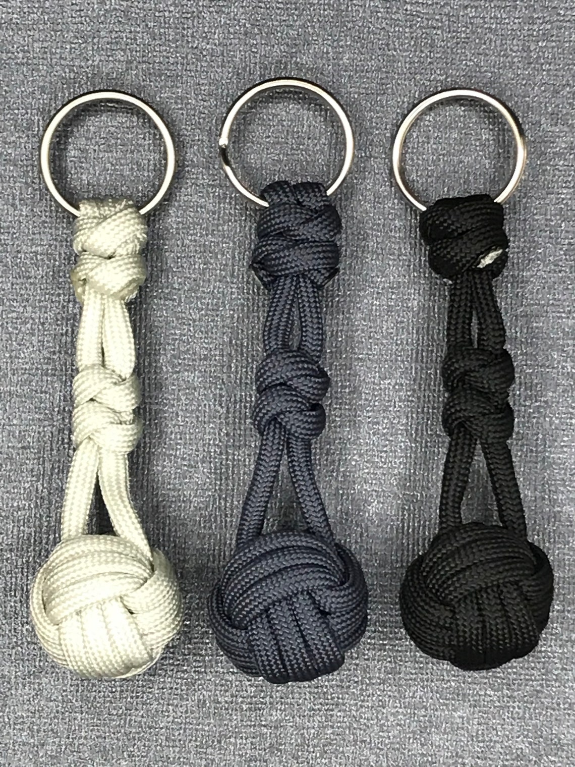 Paracord Monkey Fist Keychain in a Variety of Colors Etsy