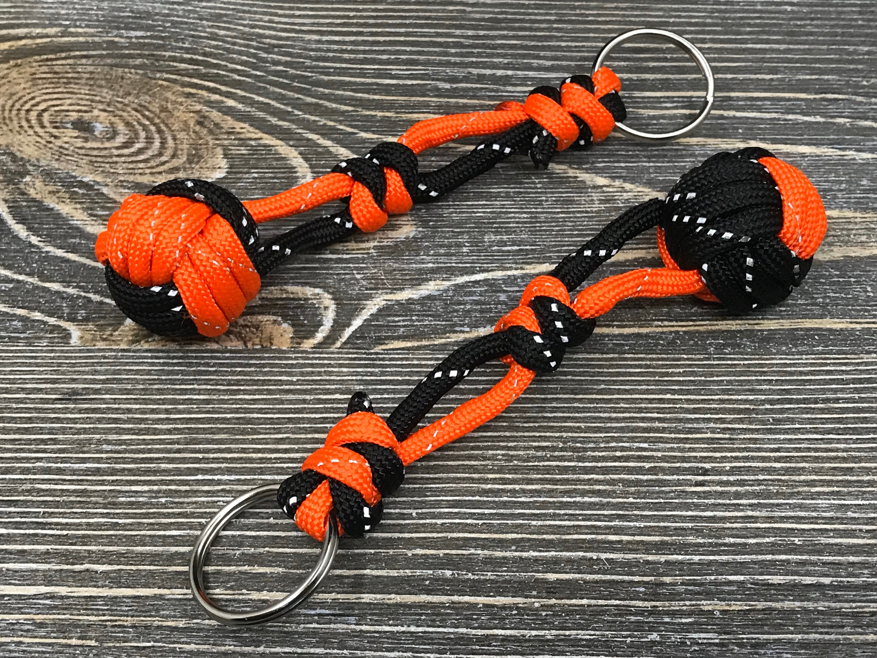 Customizable Two Color Paracord Monkey Fist Keychain Sports Etsy