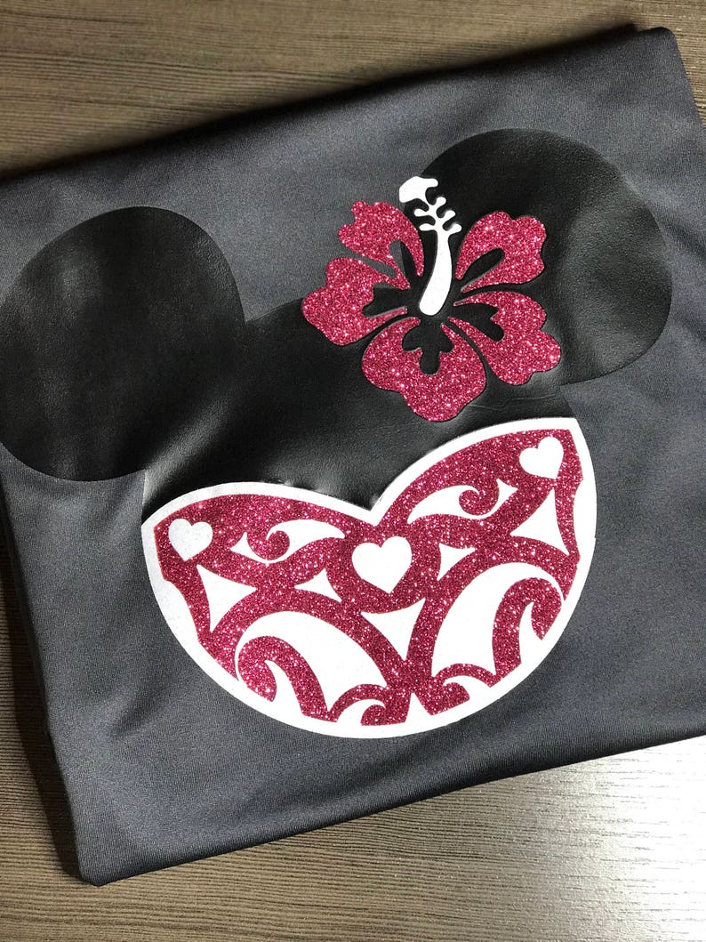 Disney Luau Hawaii Aulani Icon Minnie Mouse Head Mouse Etsy