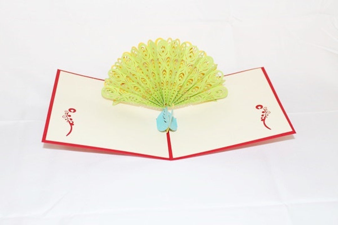 Peacock, Pop up Card, Birthday Card, Greeting Card, Birthday Pop up ...