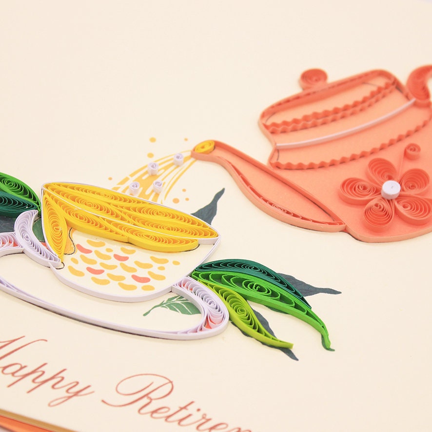 Happy Retirement Quilling Card Birthday Greeting Card Etsy
