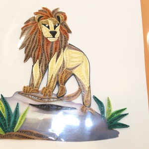 Lion, Quilling Card, Birthday, Greeting Card, Birthday card, Pop Up, Christmas, Get Well Card, Anniversary Card,381