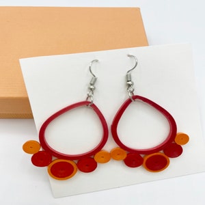 Handmade Earrings/Quilling earrings/ paper earring/Quilling jewelry/ Paper Jewelry/ Best gift/ Light weight earring E013