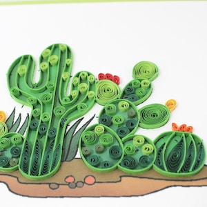 Cactus, Valentines Quilling Card, Birthday card, Greeting Card, Birthday Pop Up Card, Christmas, Get Well Card, Anniversary Card, 419