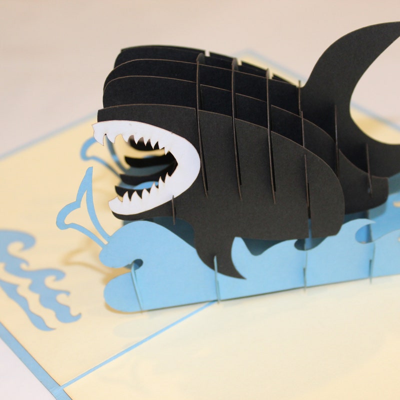 Shark Pop up Card - Etsy