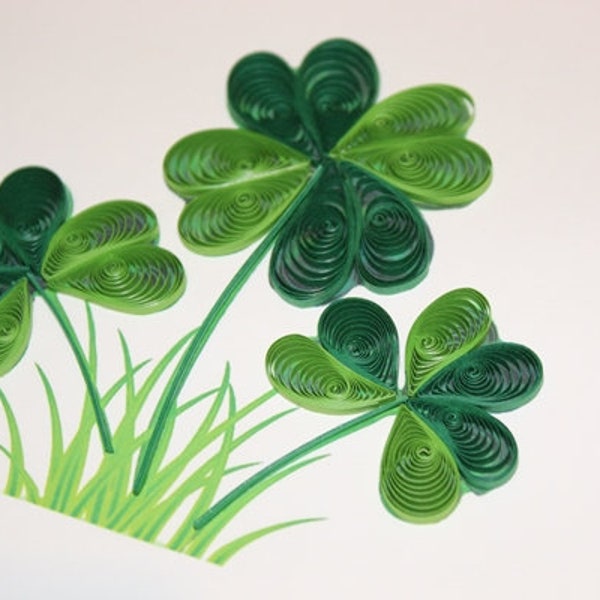 Lucky Leaf, Quilling Card, Birthday,Greeting Card, Birthday card, Pop Up Card, Christmas, Get Well Card, Anniversary Card,418