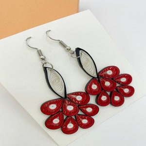 Pretty Handmade Earrings/ Quilling earrings/ paper earring/Quilling jewelry/ Paper Jewelry/ Best gift for her/ Light weight earring E005