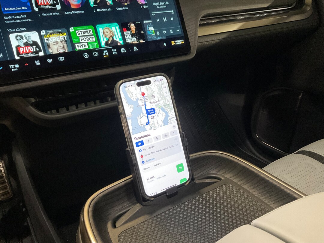 Rivian Center Console Phone Holder vertical Etsy