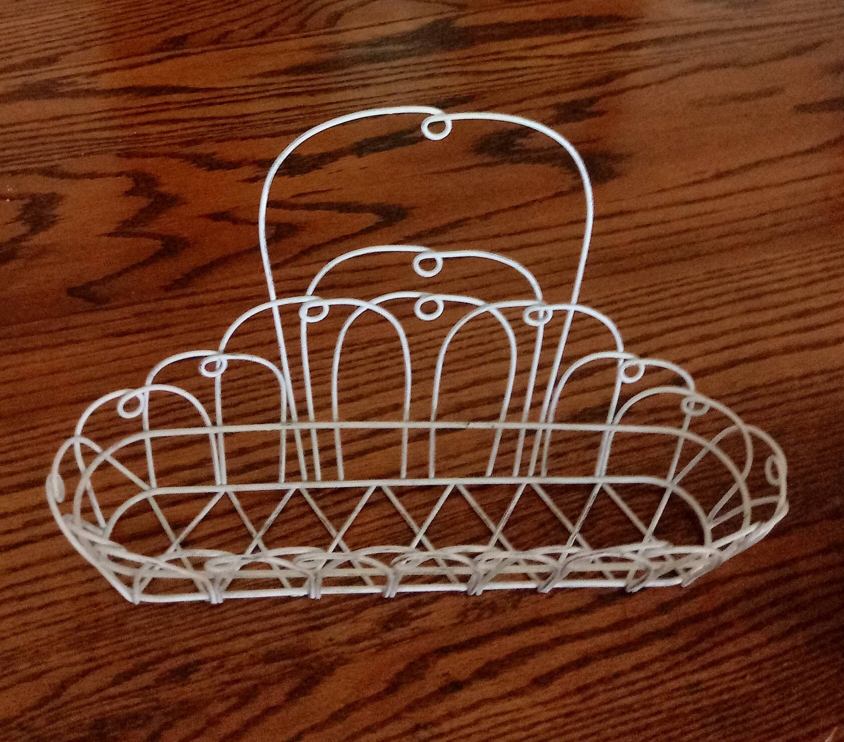 Vintage White Wire Basket Spice Storage Herb Basket Etsy