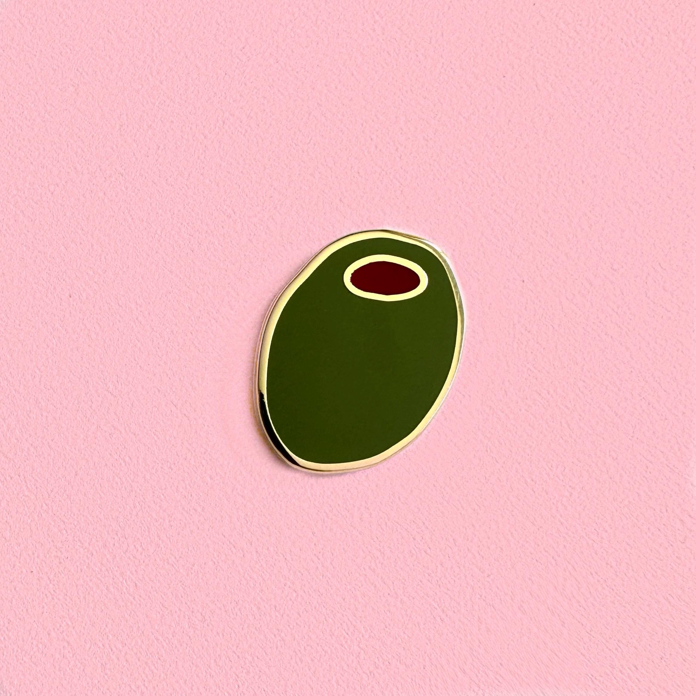 Olive Enamel Pin - Etsy