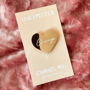 Chicago Heart Enamel Pin