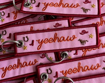 Yeehaw Icon Embroidered Keychain