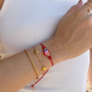 Puerto Rico bracelet Puerto Rico flag bracelet Puerto Rico Jewelry