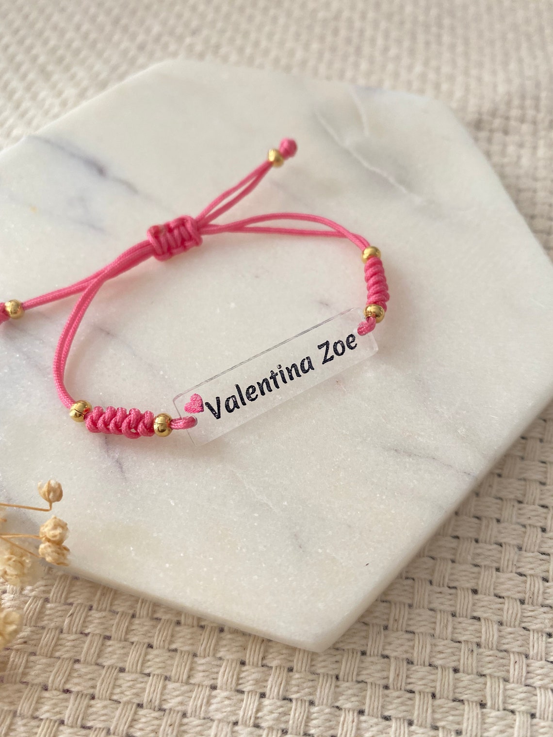 Personalized baby bracelet personalized adjustable bracelet Etsy