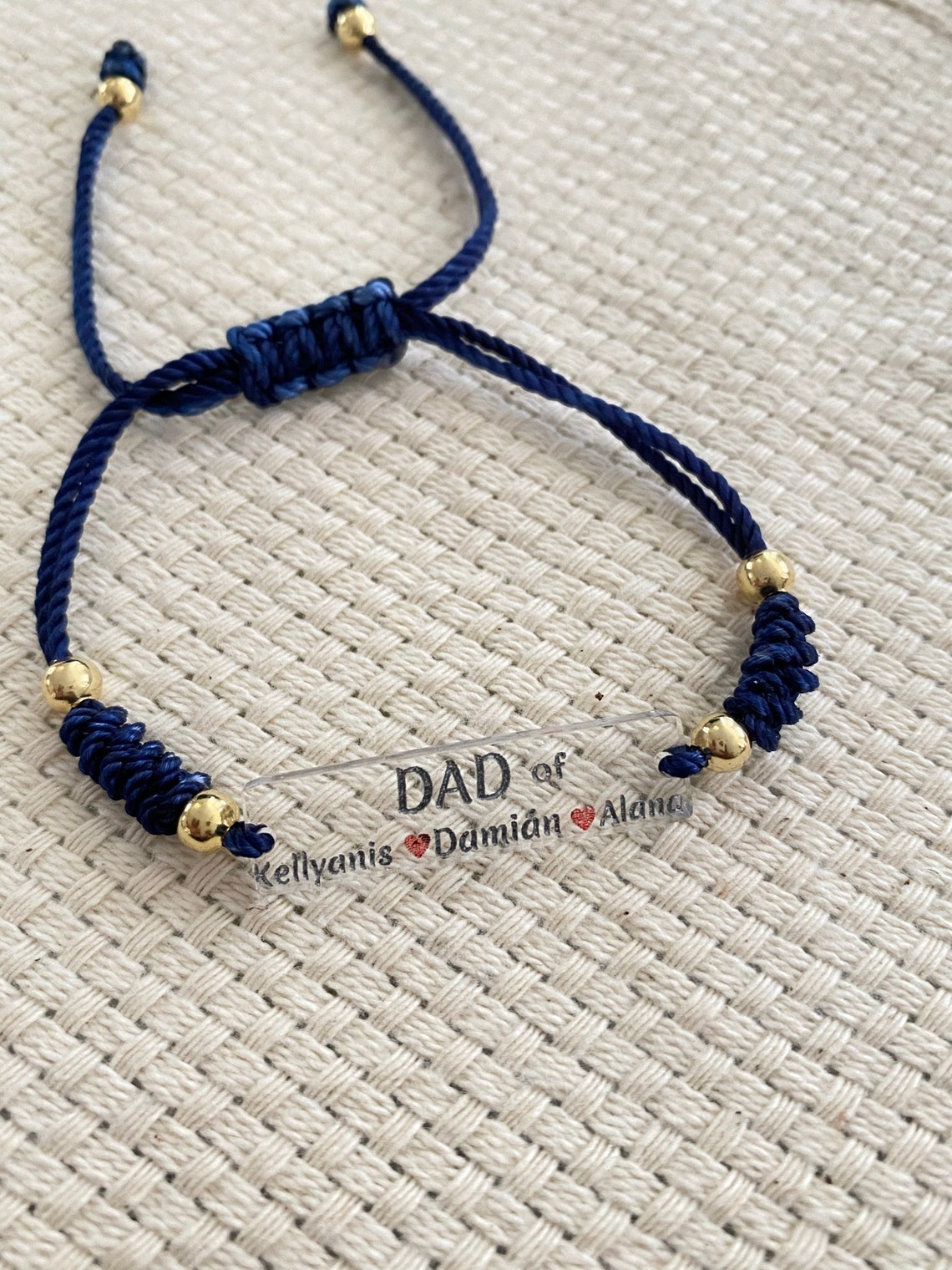 Dad custom bracelet name bracelet fathers day Etsy