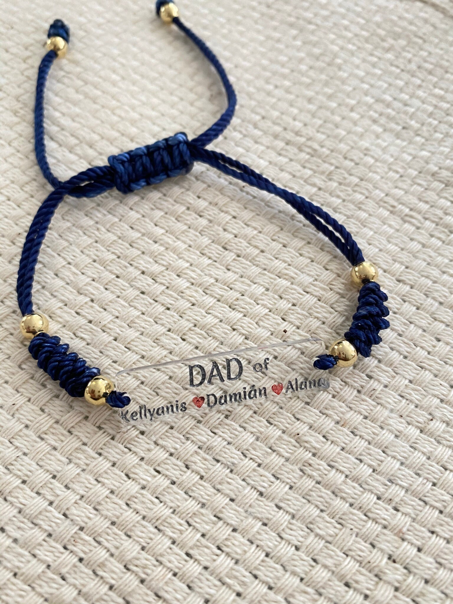 Dad custom bracelet name bracelet fathers day Etsy