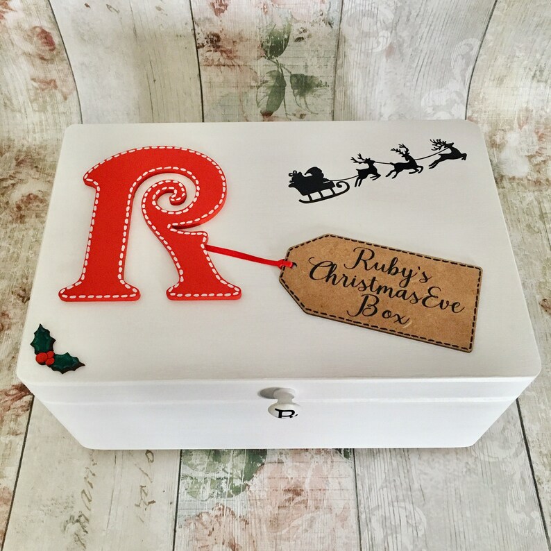 Personalised Wooden Christmas Eve Box with Poem Children's | Etsy
