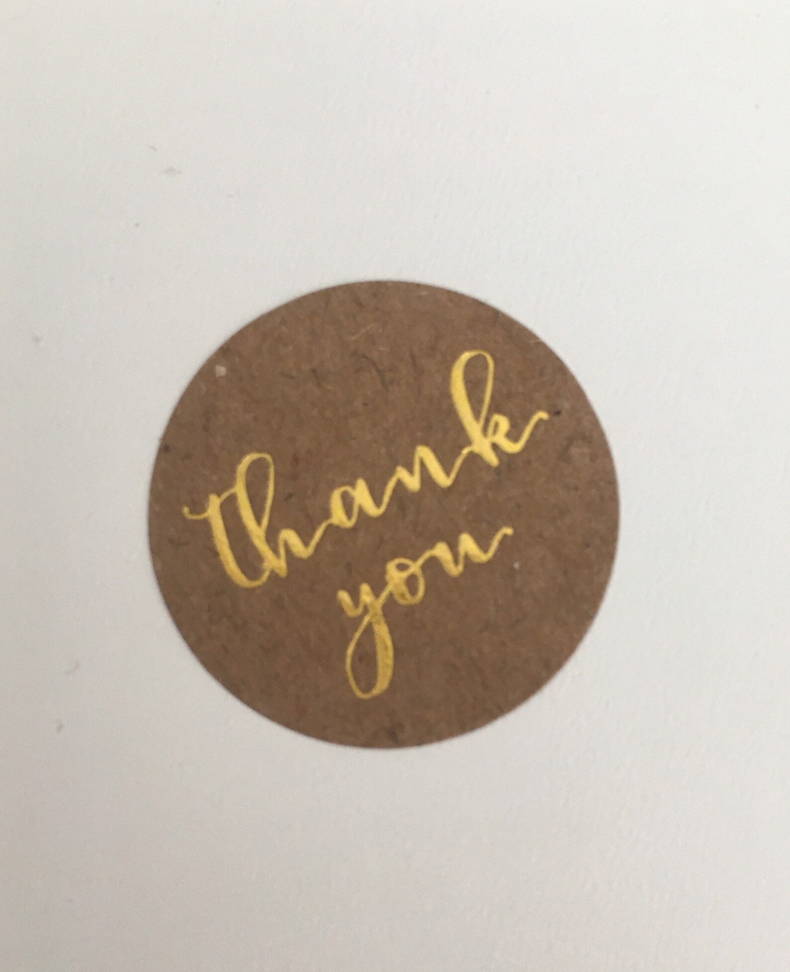 Thank You Stickers X50 Brown Kraft Gold Foil Stationary Gift - Etsy