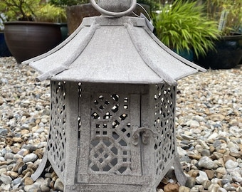 Shinto Japanese Lantern - Metal Garden Candle Holder Temple Outdoor Decoration