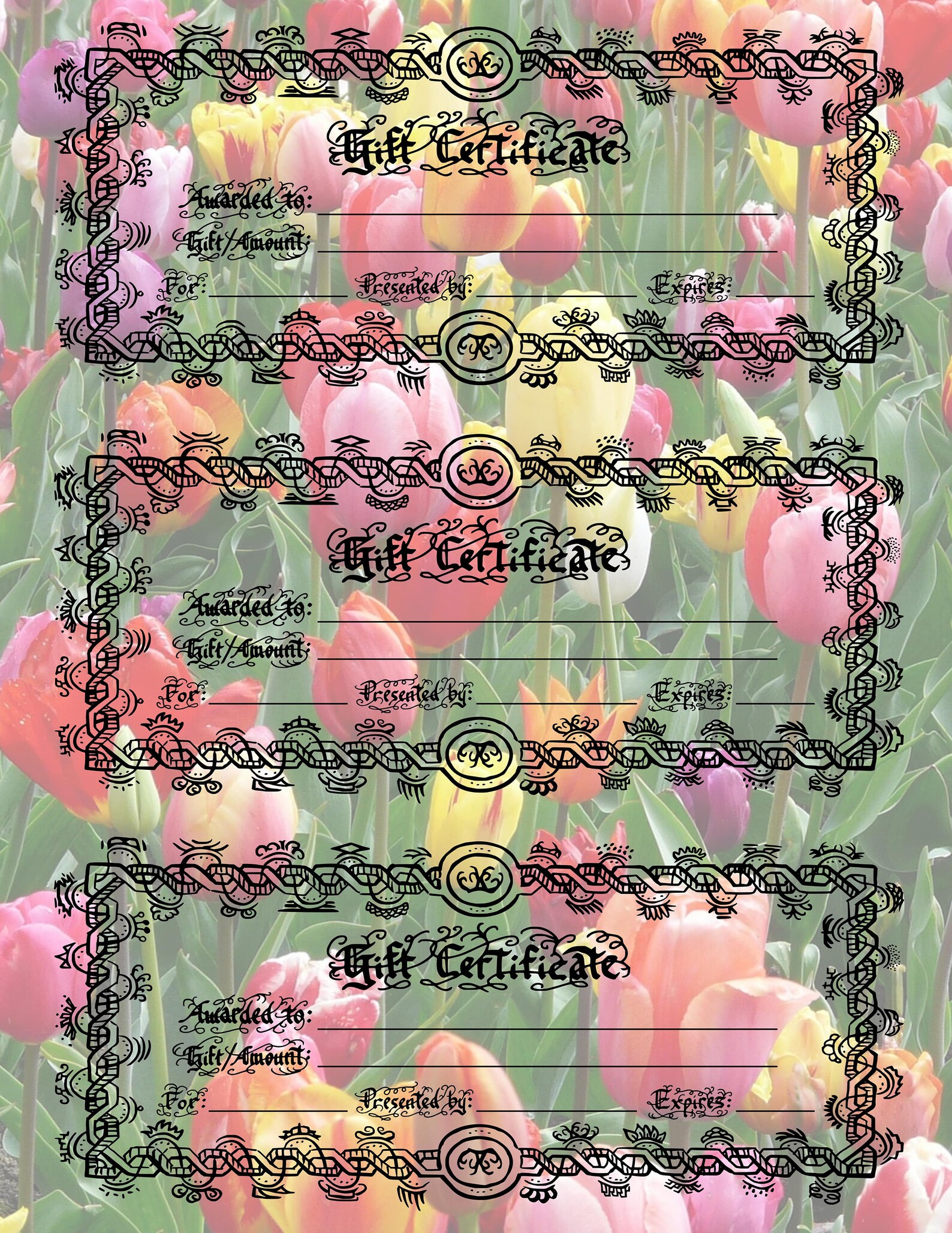 Gift Certificate Printable Crown Version Etsy UK