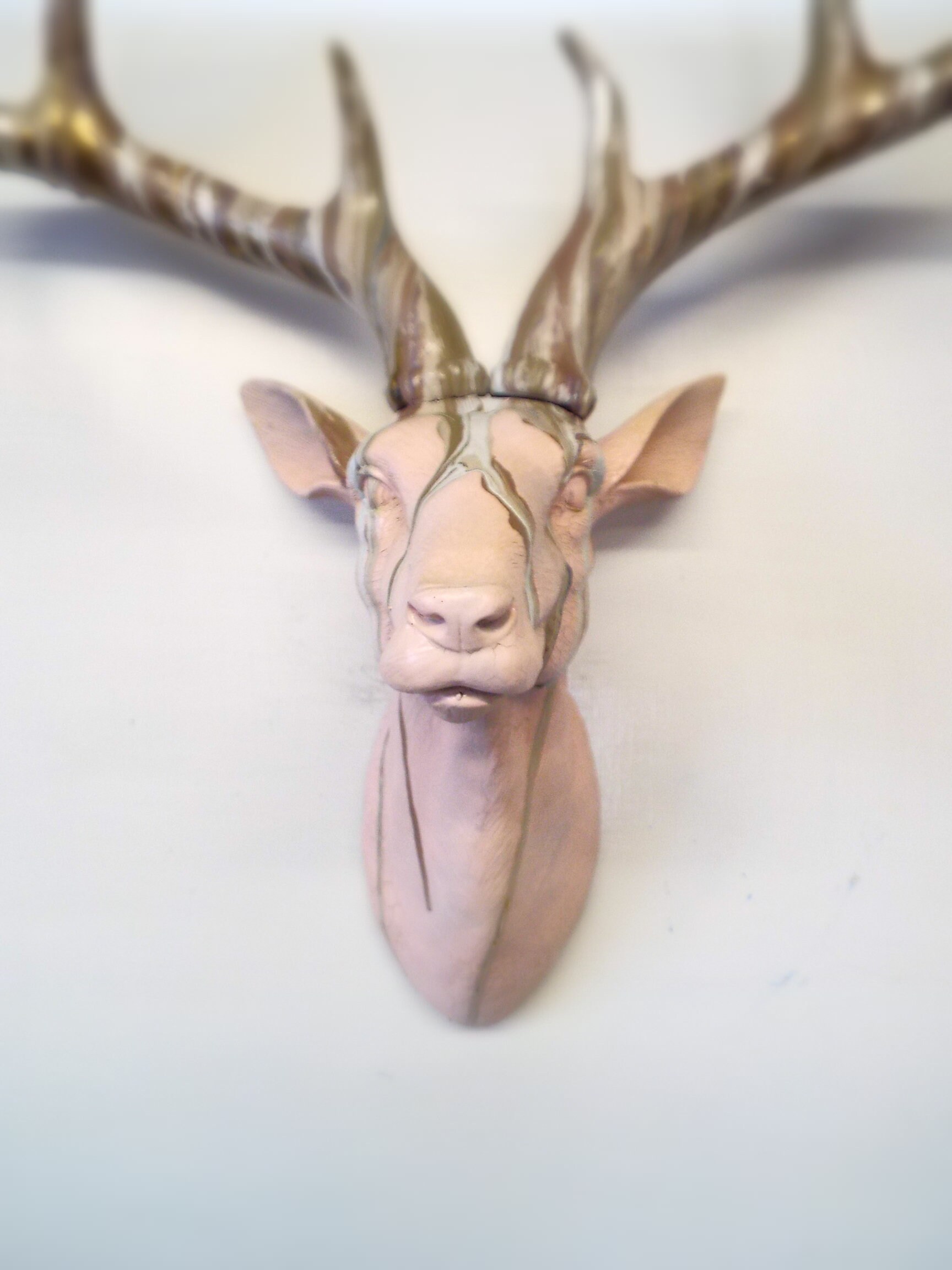 Stag head wall mounted decor large size faux taxidermy | Etsy