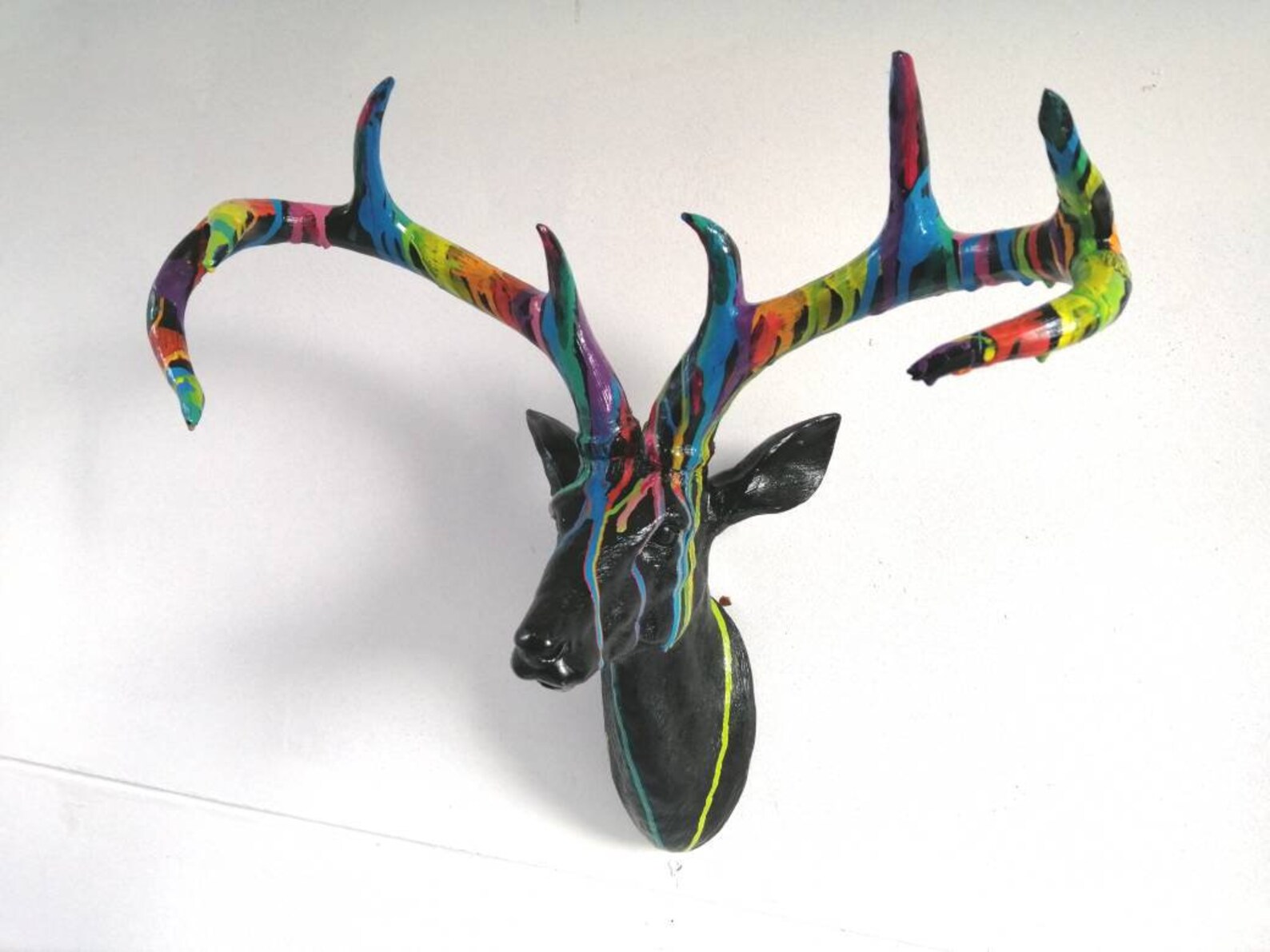 Stag Head Wall Mounted Decor Large Size Faux Taxidermy | Etsy