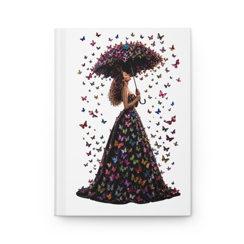Butterfly Woman Illustration Hardcover Journal | Matte Notebook image 2