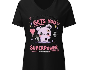 Self-love shirt v-neck trendy loose-fitting kawaii art design