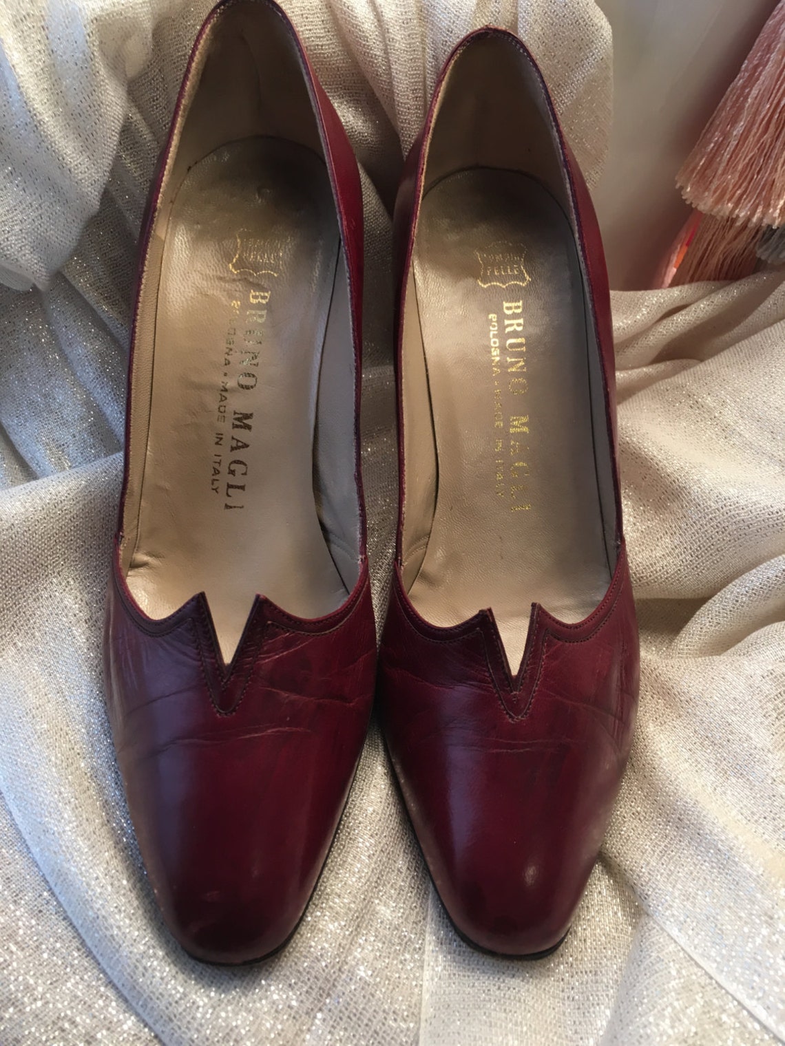 Vintage Bruno Magli, Made in Italy, Burgundy Pump Ladies Shoes, Size 4 ...