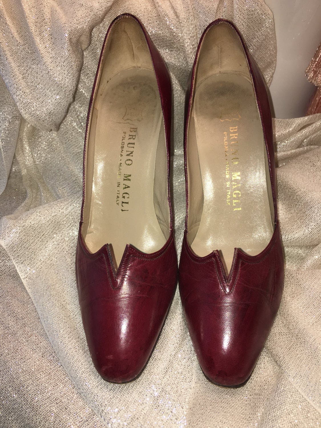 Vintage Bruno Magli Made in Italy Burgundy Pump Ladies - Etsy