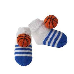 Calcetines de bebé Calcetines de baloncesto tejidos a mano suaves Patucos