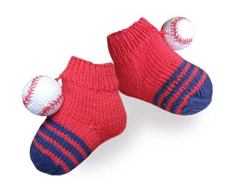 Baby socks Soft baby booties baseball socks  booties