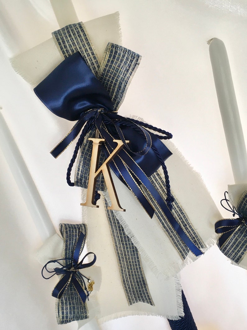 Boy's Baptismal CandlesLambathesWooden Greek Letter Etsy