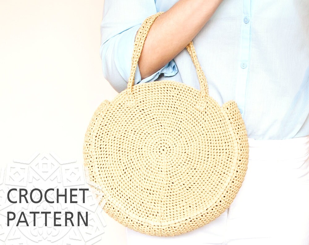 circle raffia bag