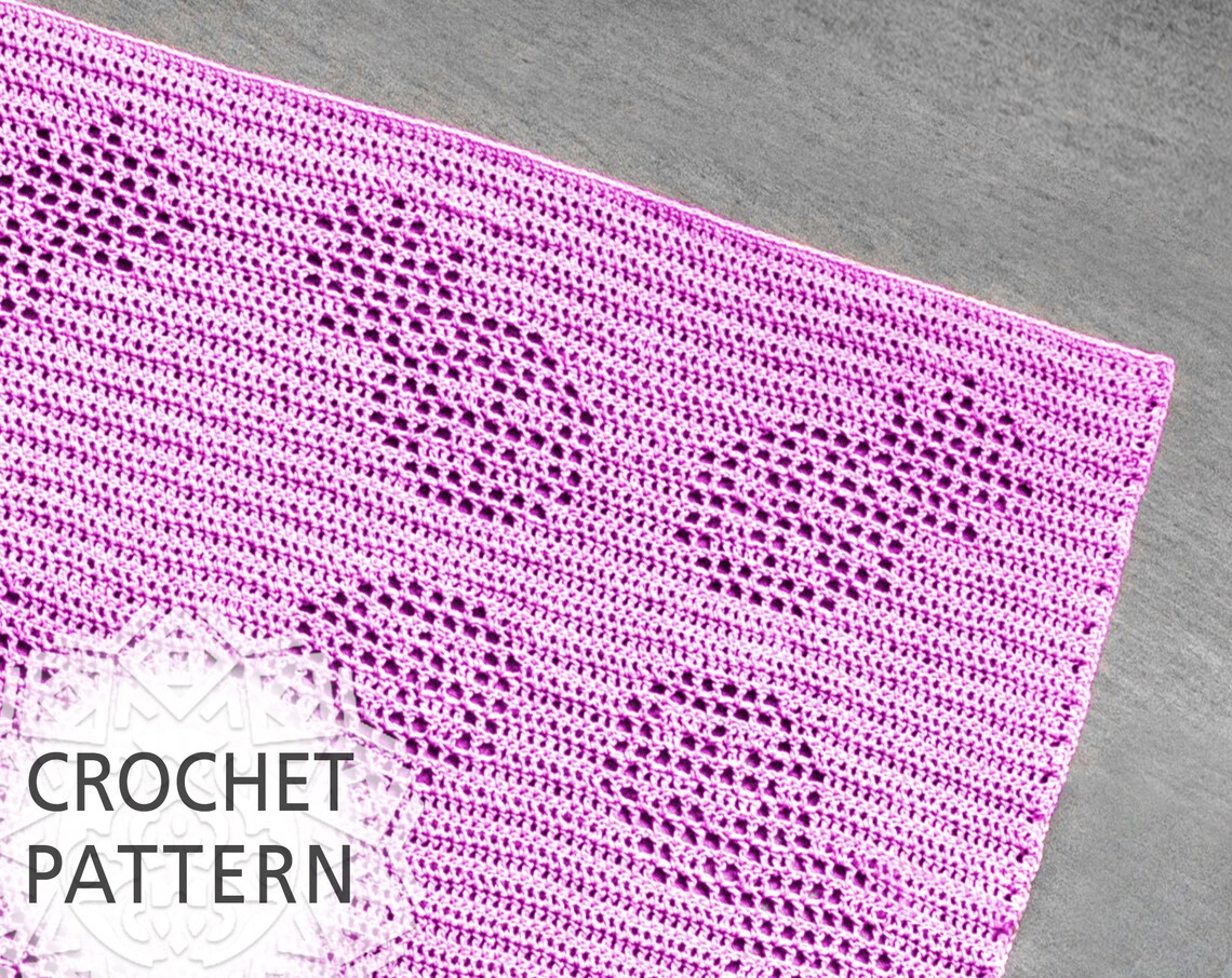 Summer blanket Crochet Pattern Crochet Blanket Pineapple Etsy