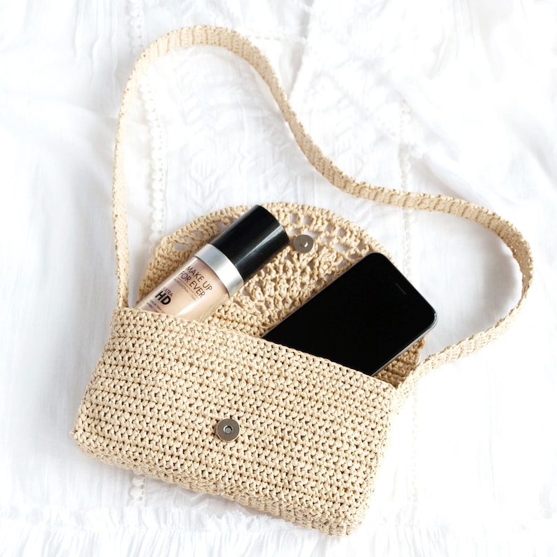 Crochet Bag Pattern Raffia Bag Clutch Purse Handbags Etsy