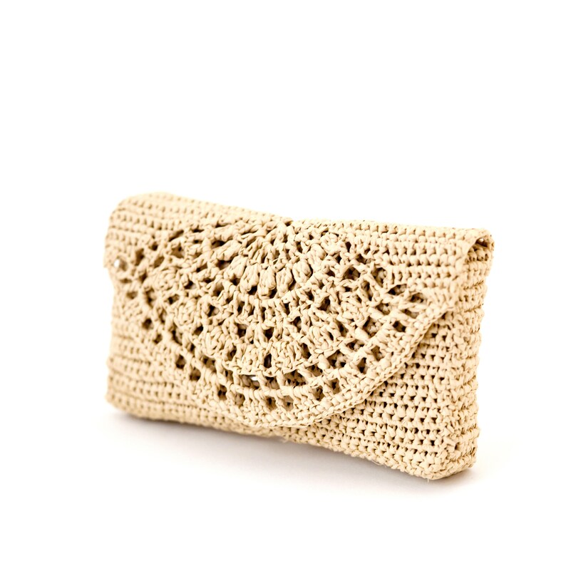 Crochet Bag Pattern Raffia Bag Clutch Purse Handbags Etsy