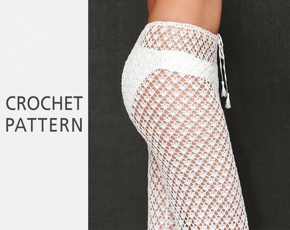 Crochet Pants Pattern Lace Pants Pattern Boho Crochet | Etsy