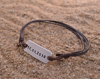 Personalized Band Bracelet | Anniversary Gifts For Boyfriend | Gift For Men | Couples Jewelry | Gift for Boyfriend | Promise Bracelet