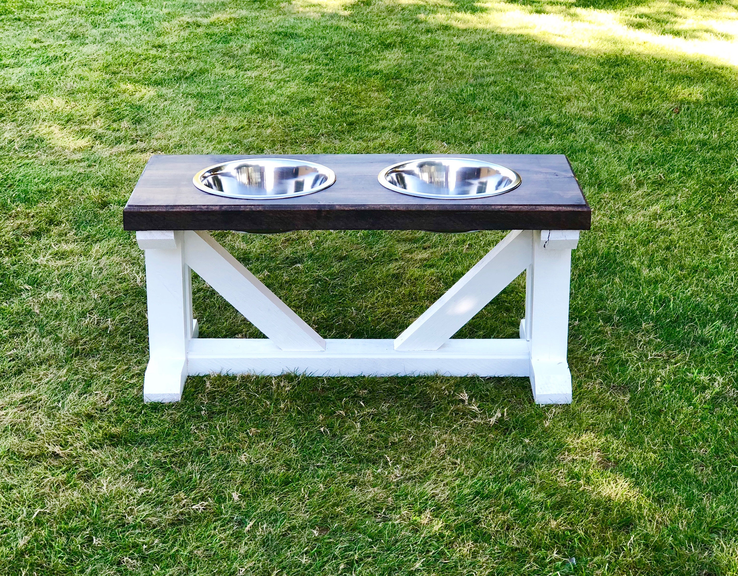 Dog Bowl Feeder Stand // Elevated Raised Stand // Farmhouse Etsy