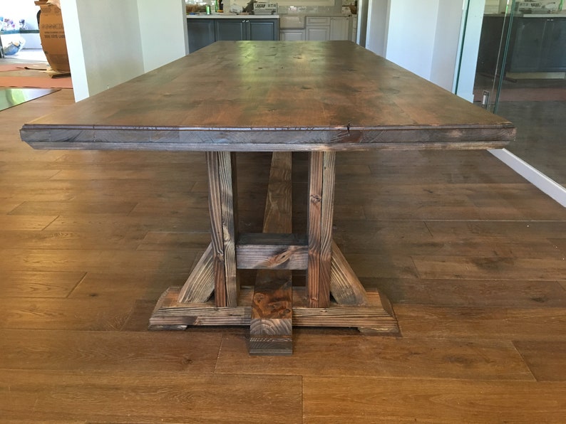 Farmhouse Dining Room Table // Knotty Alder // Rustic // H Etsy