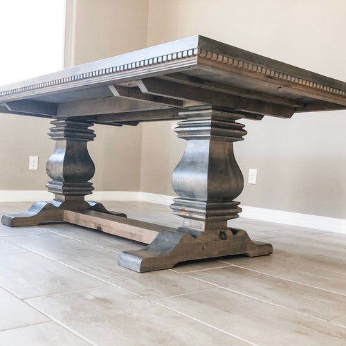 Farmhouse Trestle Table Etsy