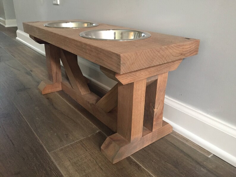 Dog Bowl Feeder Stand // Elevated Raised Stand // Farmhouse Etsy