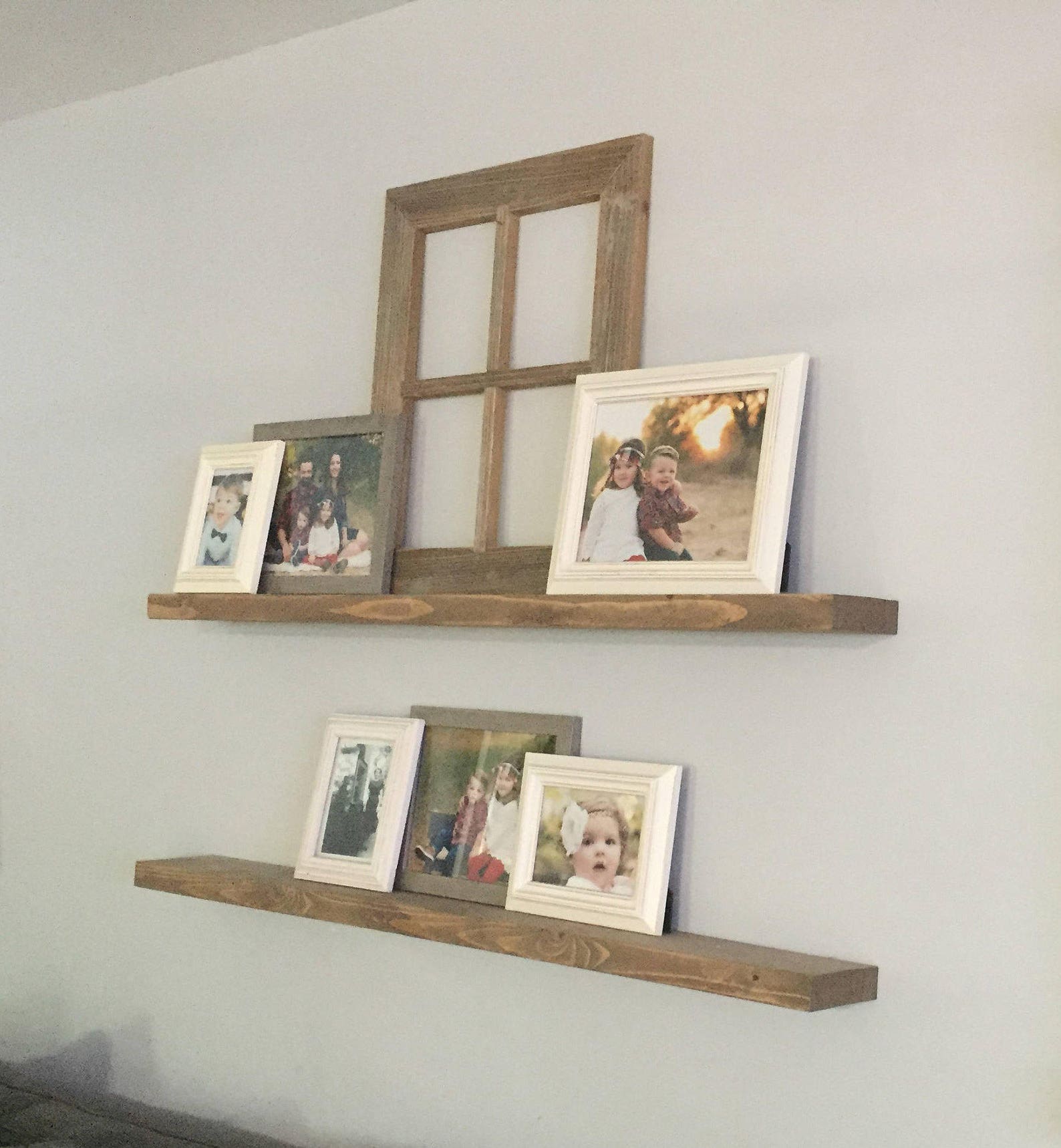 Wood Floating Shelves // Knotty Alder Floating Shelf // Set of Etsy