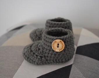 neutral baby booties