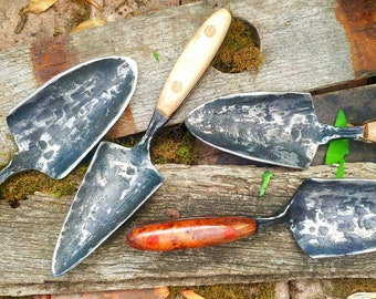 The Real Man's garden trowel, hand forged heavy steel, primitive and rustic
