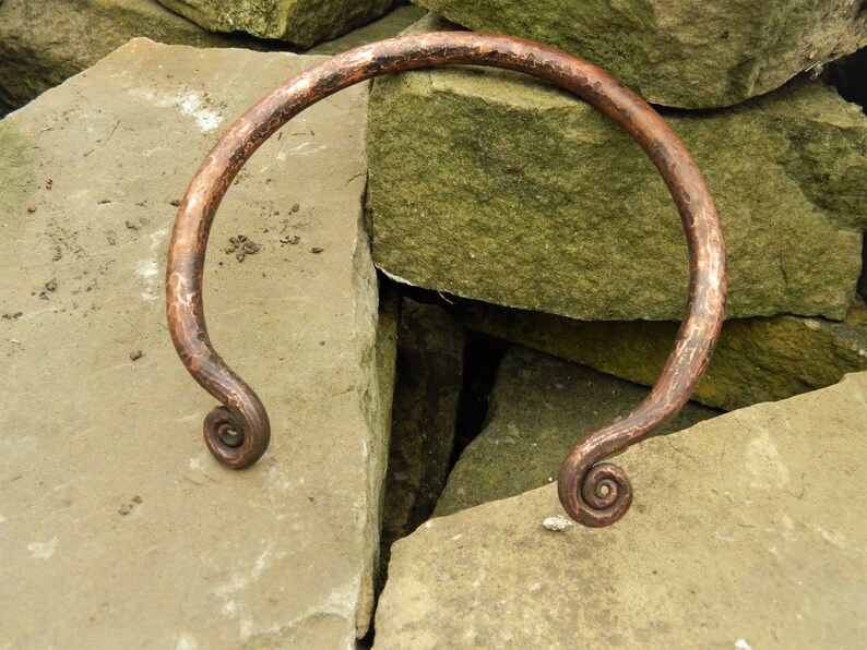 Bronze Age Hand Wrought Copper Torc or Neck Ring