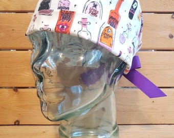 Halloween Potion Party Scrub Cap: Women's Surgical Hat