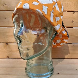 Ghost Halloween Scrub cap / Scrub hats / Women&#39;s scrub cap / surgical scrub hat / ponytail scrub cap / spooky ghost Halloween cap