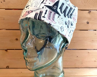 Witches Wardrobe Halloween Scrub cap / Scrub hats / Women's scrub cap / surgical scrub hat / ponytail scrub cap / spooky Halloween cap